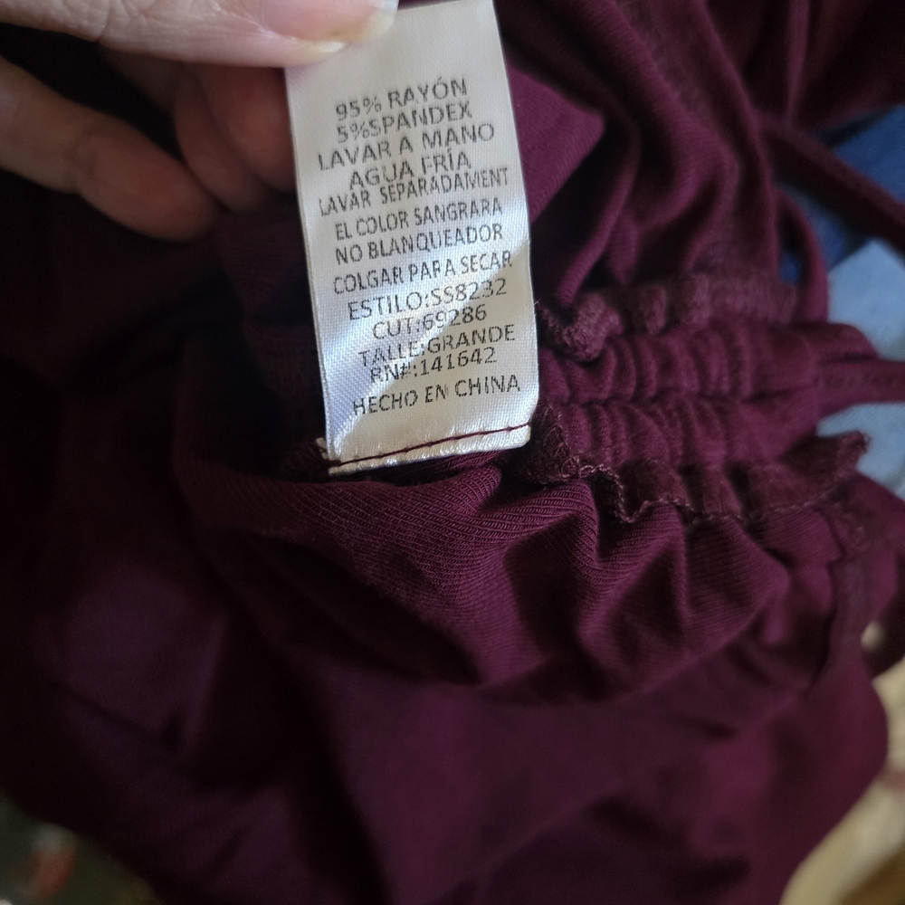 She + Sky Burgundy Ruched Long Sleeve Bodycon Fall Holiday Dress New Size Large - Picture 5 of 5